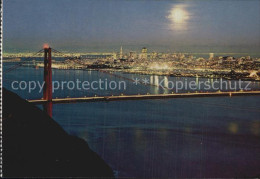 72582211 San_Francisco_California Golden Gate Bridge At Moonlit Night - Sonstige & Ohne Zuordnung