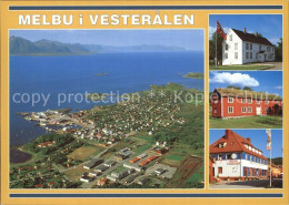 72580128 Melbu Vesteralen Fliegeraufnahme Teilansichten Aalesund - Noruega