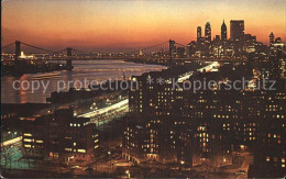 72579869 New_York_City Fliegeraufnahme Manhattan And Brooklyn Bridge - Autres & Non Classés