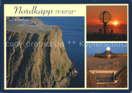 72576694 Nordkapp Nordkap Norge Plateau Fliegeraufnahme Mitternachtssonne  - Norway