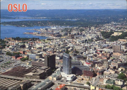 72576690 Oslo Norwegen Sentrum Sett Fra Fly Med Oslo Plaza Fliegeraufnahme Aales - Noruega