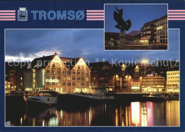 72576541 Tromsø Kveldsstemning Ved Havna Hafen Nachtaufnahme Tromsø - Norway