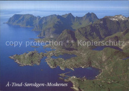 72576513 Moskenes A Tind Sorvagen Fliegeraufnahme Norwegen - Norvège