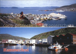 72576472 Hammerfest Utsikt Fra Salen Og Parti Fra Havna Hafen Passagierschiff Ha - Norway