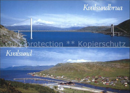 72576469 Kvalsund Panorama Hafen Kvalsundbrua Haengebruecke Kvalsund - Norwegen