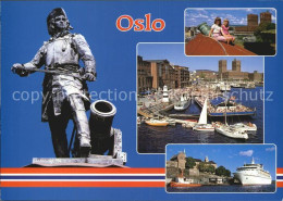 72576410 Oslo Norwegen Statuen Av Tordenskjold Havne Passagierschiff Aalesund - Norway