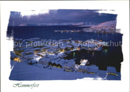 72576373 Hammerfest Blick Ueber Den Hafen Nachtaufnahme Hammerfest - Norway