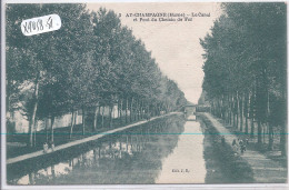 AY-CHAMPAGNE- LE CANAL ET PONT DU CHEMIN DE FER - Ay En Champagne