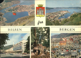 72563647 Bergen Norwegen Seilbah Fliegeraufnahme  Bergen - Norway