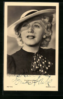 AK Kammersängerin Erna Sack Mit Hut, Original Autograph  - Opéra