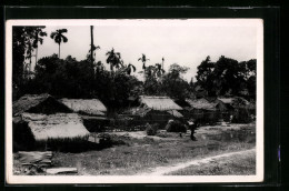 AK Tourane, Dorf Mit Strohgedeckten Häusern  - Viêt-Nam