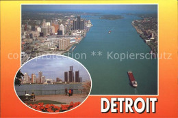 72556329 Detroit_Michigan Fliegeraufnahme Hafen Und Skyline - Altri & Non Classificati