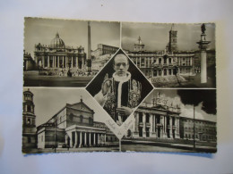 ITALY POSTCARDS  VATICAN POPES   1953  STAMPS - Autres & Non Classés