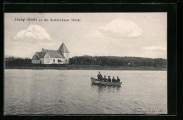 AK Starup, Kirche An Der Haderslebener Föhrde Mit Boot  - Denmark