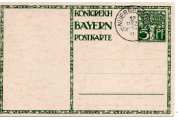 64307 - Altdeutschland / Bayern - 1911 - 5Pfg GASoKte "Luitpold" Stpl NUERNBERG - Interi Postali