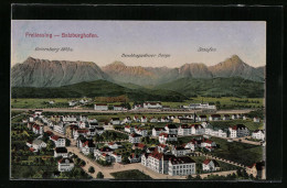 AK Freilassing-Salzburghofen, Ortsansicht Gegen Berchtesgadener Berge  - Freilassing