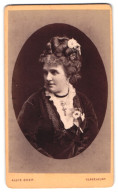 Fotografie Alois Beer, Klagenfurt, Portrait Maria Pia Gräfin Von Christalnigg Im Samtkleid, 1894  - Berühmtheiten