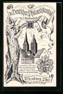 Künstler-AK Ganzsache PP106C2 /01: Altenburg I. Thür., 36. Deutscher Philatelistentag Und 7. Bundestag 1930  - Briefmarken (Abbildungen)