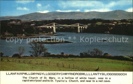 72503364 Bangor Wales The Menai Suspension Bridge Cardiff - Andere & Zonder Classificatie