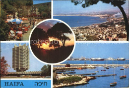 72498748 Haifa View From Mt Carmel Road Side Cafe Kishon Harbour Central Bus Sta - Israele