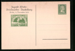 AK Ganzsache PP103C1 /01: Berlin, Jugend-Werbe-Briefmarken-Ausstellung, 4. Nov. 1928  - Francobolli (rappresentazioni)