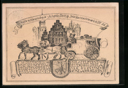 Künstler-AK Ganzsache PP81C16: Dortmund, Postwertzeichen-Ausstellung 1926  - Briefmarken (Abbildungen)