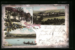 Lithographie Rollsdorf, Restaurant, Ruderboote Auf Dem Bindersee  - Sonstige & Ohne Zuordnung