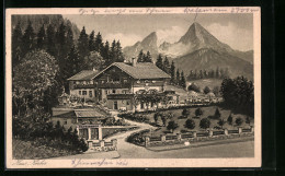 Künstler-AK Sign. Hans Pernat: Berchtesgaden, Pension Haus Körber  - Sonstige & Ohne Zuordnung