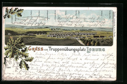 Lithographie Loburg, Truppenübungsplatz Mit Casino, Bureaux Und Küchen  - Other & Unclassified