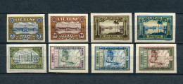 Lithuania 1932 Mi. 316B-323B Sc 256a –263a Lithuanian Scenes Imperforated MH* - Lituania