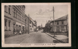 AK Klostermansfeld, Chausseestrasse Mit Katholischer Kirche  - Other & Unclassified