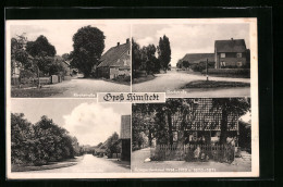 AK Gross Himstedt, Kriegerdenkmal 1914-1918 U. 1870-1871, Kirchstrasse, Dorfstrasse  - Other & Unclassified