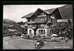 AK Zweisimmen, Vor Dem Hotel Post  - Zweisimmen