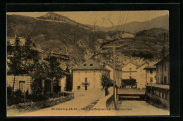 CPA Brides-les-Bains, Hotel Des Baigneurs Et Place Centrale  - Brides Les Bains