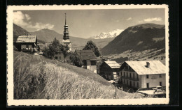 CPA Hauteluce, Blick über Die L'Église Auf Den Mont Blanc  - Sonstige & Ohne Zuordnung