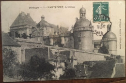 Cpa 24 Dordogne Hautefort Le Château, éd Bessot Et Guionie, écrite En 1909 - Hautefort