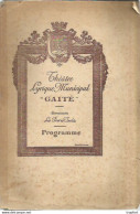 JU / Programme Théâtre Program THEATER Freres ISOLA GAITE YVAN Le TERRIBLE DORGERE Carré MAZLY OPERA - Programme