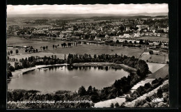 AK Aulendorf In Württemberg, Blick über Das Steegersee-Strandbad Auf Die Stadt  - Andere & Zonder Classificatie