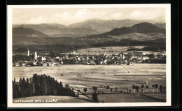 AK Isny Im Allgäu, Panoramansicht Der Stadt Mit Dem Gebirge Im Hintergrund  - Isny