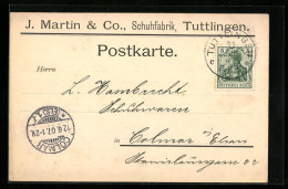 AK Tuttlingen, Telegrammkarte Der J. Martin & C. Schuhfabrik  - Tuttlingen