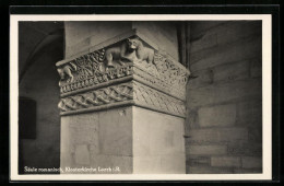 AK Lorch I. R., Klosterkirche, Säule Romanisch  - Lorch