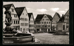 AK Weil Der Stadt, Am Brunnen Auf Dem Marktplatz  - Weil Der Stadt