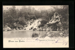 AK Berlin-Kreuzberg, Der Wasserfall Im Victoriapark  - Kreuzberg