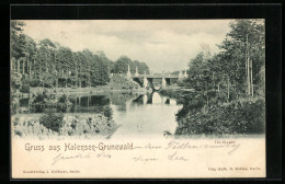 AK Berlin-Grunewald, Halensee, Blick Auf Die Brücke Am Herthasee  - Grunewald