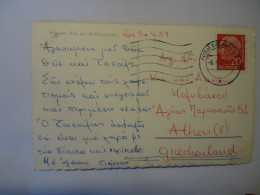 GERMANY  POSTCARDS   ERLANGEN POSTMARK 1959 - Autres & Non Classés