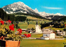 72859007 Filzmoos Ortsansicht Mit Kirche Blick Gegen Dachsteingebirge Filzmoos - Andere & Zonder Classificatie