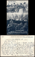 .Frankreich Patriotika France 2 Bild Markttreiben Krieg Militaria 1916 - Sonstige & Ohne Zuordnung