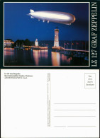 Ansichtskarte Lindau (Bodensee) über Hafeneinfahrt LZ 127 Graf Zeppelin 2002 - Autres & Non Classés