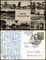 Bad Lippspringe Mehrbildkarte Mit Kaiser-Kals-Park Und Ortsansichten 1959 - Bad Lippspringe