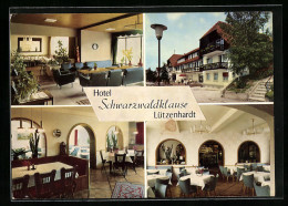 AK Lützenhardt Im Schwarzwald, Hotel Und Restaurant Schwarzwald-Klause, Aussenansicht, In Den Gasträumen  - Autres & Non Classés